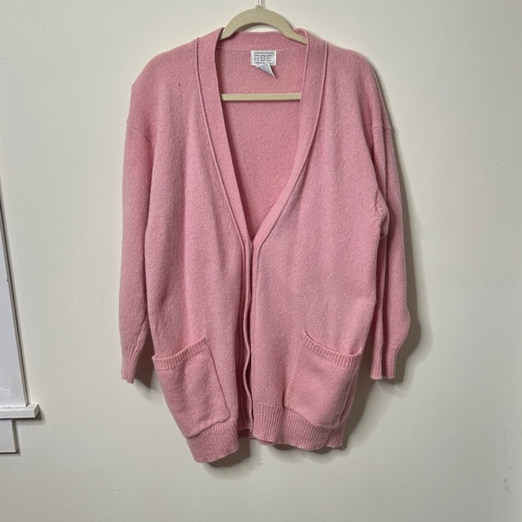 Vintage America Sweaters - Vintage 100% Wool Pink Cardigan